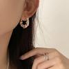 Korean Pearl Irregular Round Earrings Women's French Light Luxury Niche Design High-end Earrings