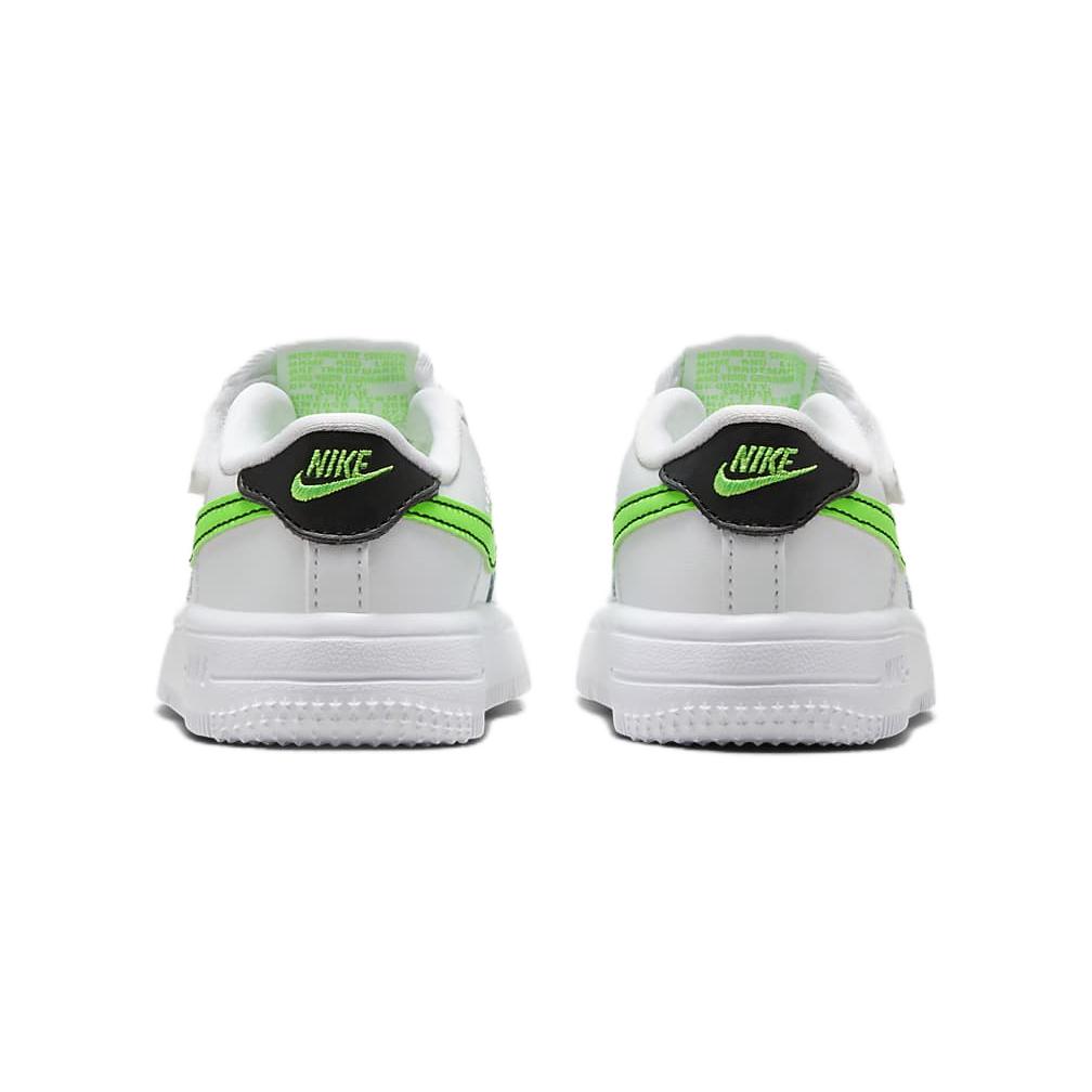 Nike Force 1 Low EasyOn TD белые зеленые Strike детские кроссовки черные FN0236-106