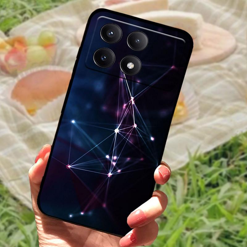 For Xiaomi Poco X6 Case Cover Poco X 6 X6 Pro 5G Silicone Soft Marble Black Bumper Funda Coque for Xiaomi Poco X6 Pro Protective