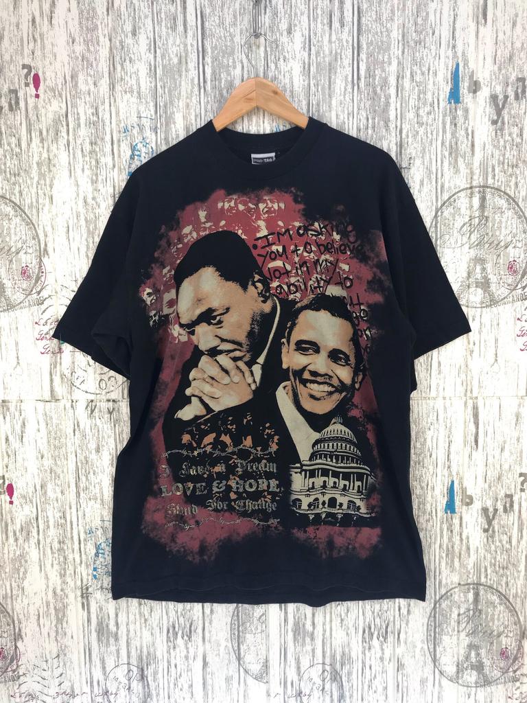 Vintage 2000s OBAMA & MARTIN LUTHER Love And Hope T-Shirt / Size xl
