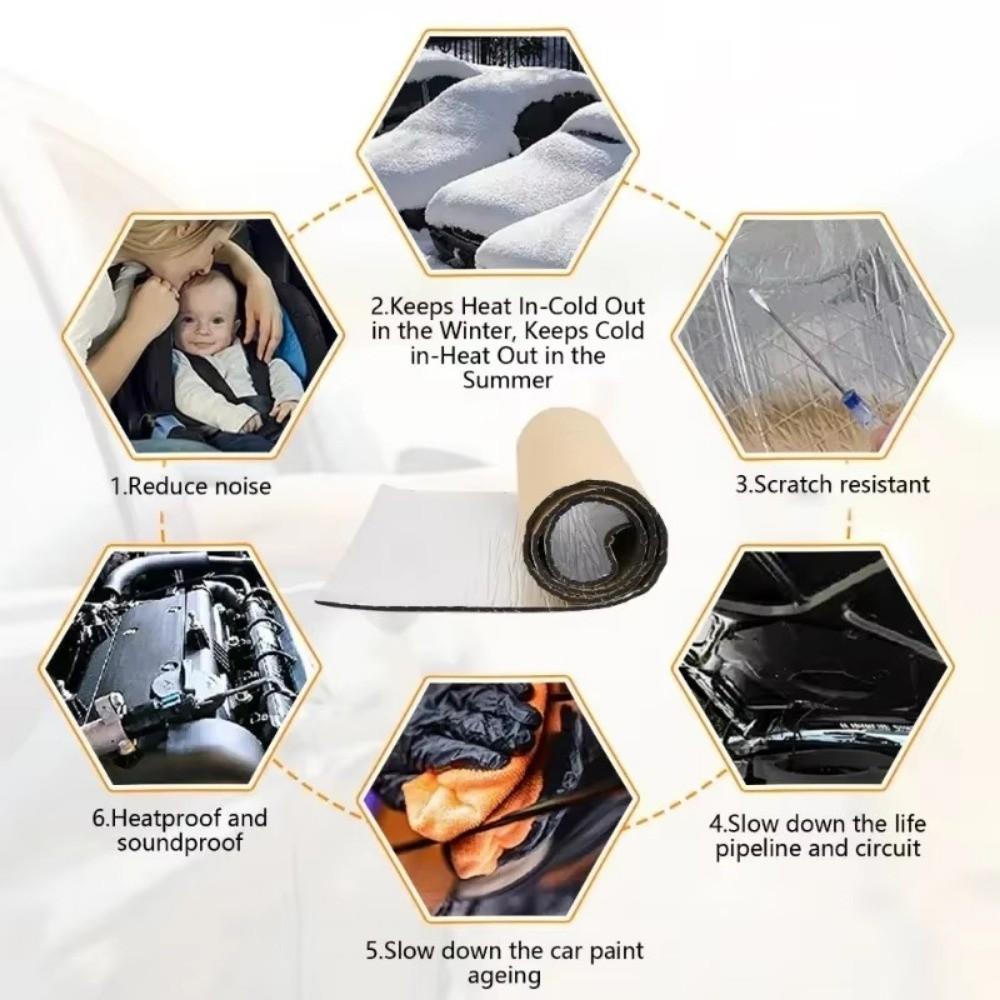 Теплоизоляционный звукоизоляционный мат для автомобиля Акустическая звукоизоляционная стеновая панель Бесшумный акустический теплоизоляционный мат Дверь
