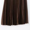 Весна 2025 Женская приталенная миди-юбка из шелкового сатина с плиссировкой и высокой посадкой
