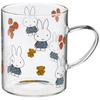 Space Joy Miffy Mug, Heat-Resistant Glass, 330ml, Microwave-Safe, Miffy & Strawberry Design, 8644005MS Clear, 7.5cm Diameter