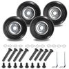 Sumnacon 4-Piece Quiet Wheel Replacement Kit for Suitcases, Carry-Ons, and More (40*18mm Black Screws)