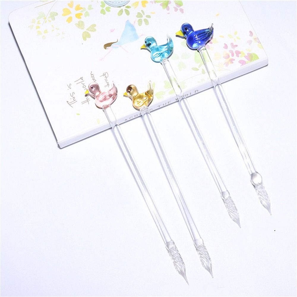 Ручка для письма Перьевые ручки Ручка с чернилами для подписи Ручка-капельница Crystal Pen Стеклянная ручка Стеклянная ручка для макания