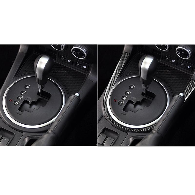 Для Mazda MX-5 Miata 2009-2015 настоящее углеродное волокно переключения передач U-образная панель, отделка салона автомобиля, аксессуары для салона автомобиля