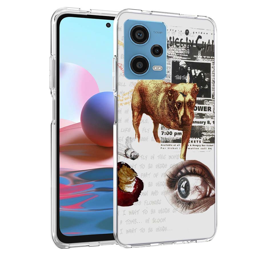 Чехол для телефона Alice In Chains (рок-группа) для Redmi Note 13 12 14 15 Pro Plus 13R 11 11T 11E 11S 10 Pro 10S 9 9S, прозрачный ТПУ