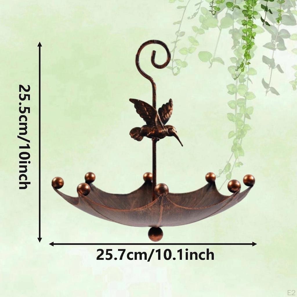 Hanging Bird Bath with Hook Decorative Birdhouse Yard Water Bowl Feeder for Park Deck Wildbird