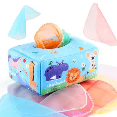 Детский пазл Раннее развитие Тканежная книга Игрушка Накачиваемая картонная шуршащая бумага Квадратное полотенце Транспорт Лес Познание Не рвется Накачиваемое бумажное полотенце