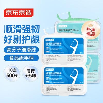 Jingdong Jingzao Гладкие круглые зубочистки с нитью