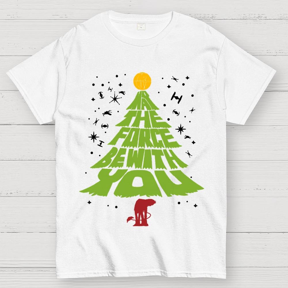 Christmas The Force Be With You Cotton Summer Casual Cool Loose T-Shirt