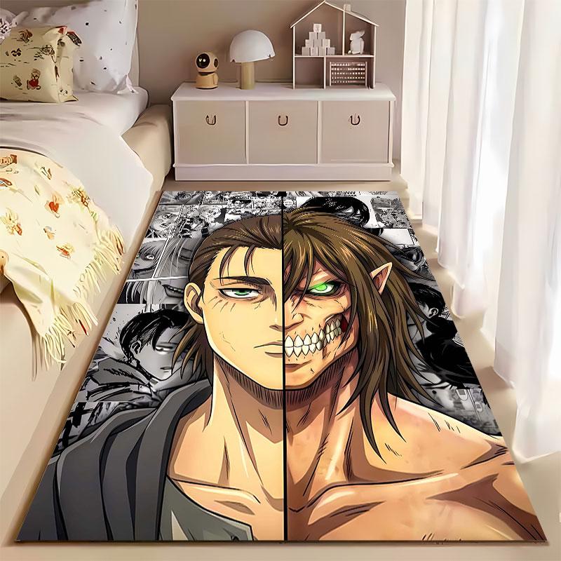 Anime Character Split Design suitable as a non-slip mat for the living room or bedroom sofa
