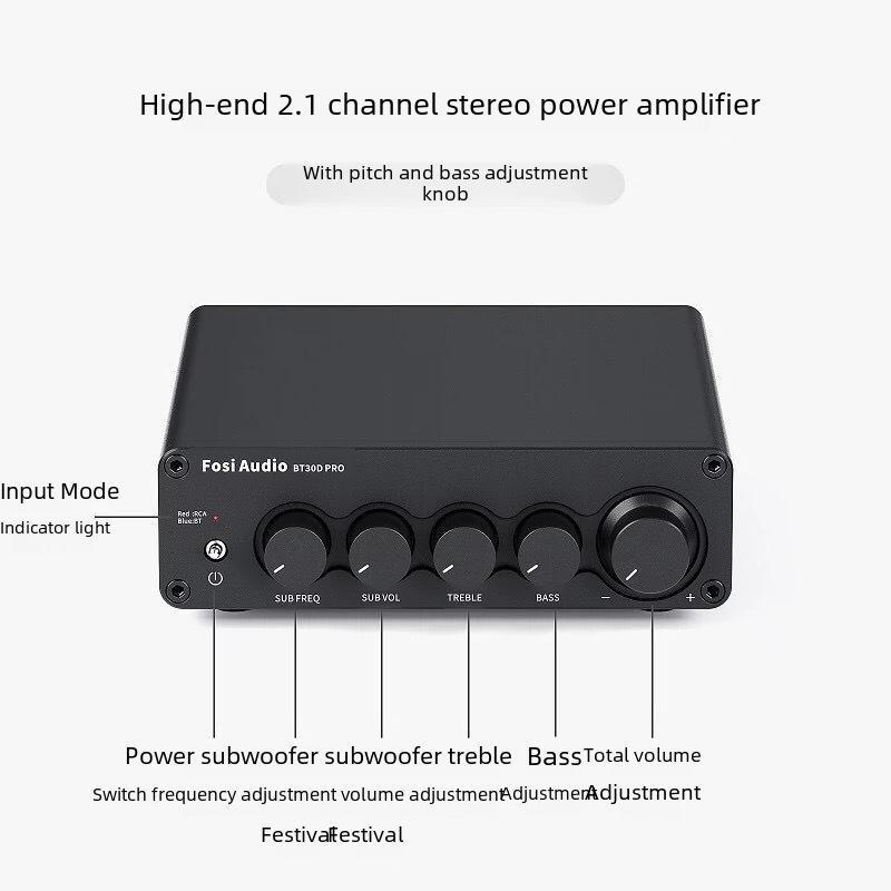 FosiAudio BT30DPRO Bluetooth 5.0 TPA3255 Высококачественный 2.1-канальный цифровой усилитель