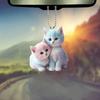Whimsical Cartoon Style 2d Acrylic Cat Charms For Charming Vehicle Decor