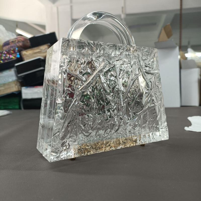 Новая вечерняя сумка ice crack прозрачная акриловая женская сумка ручная сумка через плечо
