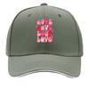 Valentine Day Love ASL Sign Language Pink Hearts Graphic Sandwich Baseball Cap Unisex Women Sun Cap Outdoor Workouts Hat