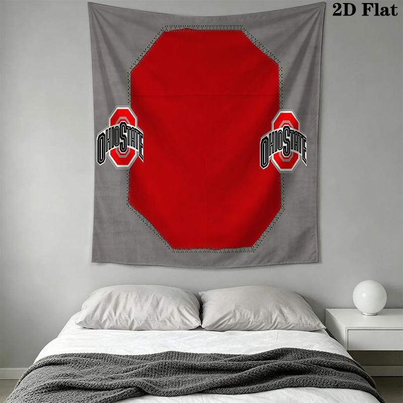 Ohio State Football Threepiece Set 1 Duvet Cover 2 Pillowcase Without Core Bedding Set Soft And Comfortable Duvet Cover And Pillowcase