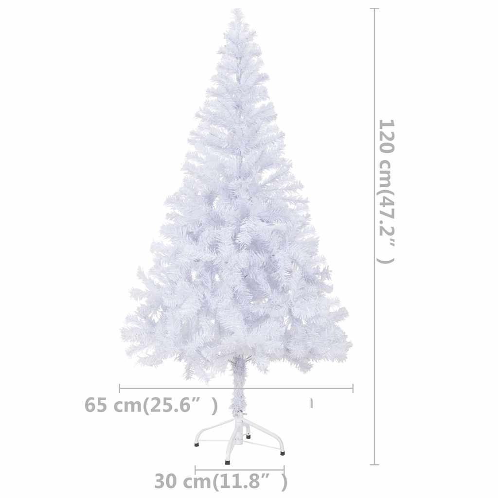 Artificial Christmas Tree with Lights and Ornaments 120 cm 230 Branch Tips