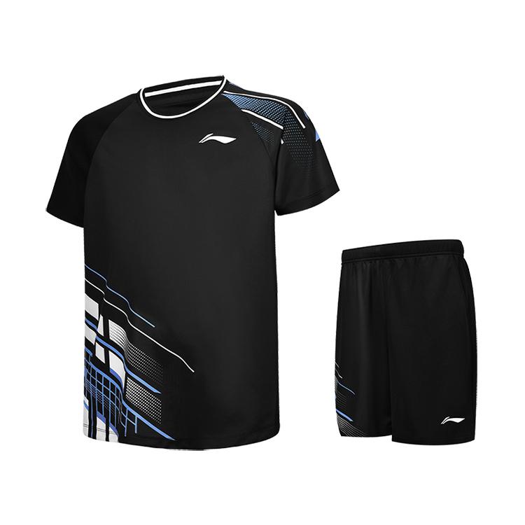 Коллекция Li Ning для бадминтона Комплект из джерси для бадминтона Унисекс Черный AATV065-1
