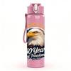 1PC USA 250 Years Eagle Liberty Bell 750ml Color Plastic Sports Water Bottle Leakproof Flip Straw Lid Suitable for Sports Office Home Use