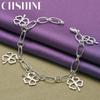 CHSHINE 925 Sterling Silver Four Leaf Flower Pendant Bracelet Fashion Charm Wedding Party For Women Jewelry