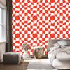 Wallpaper Free checkerboard red, coral background 50x1000