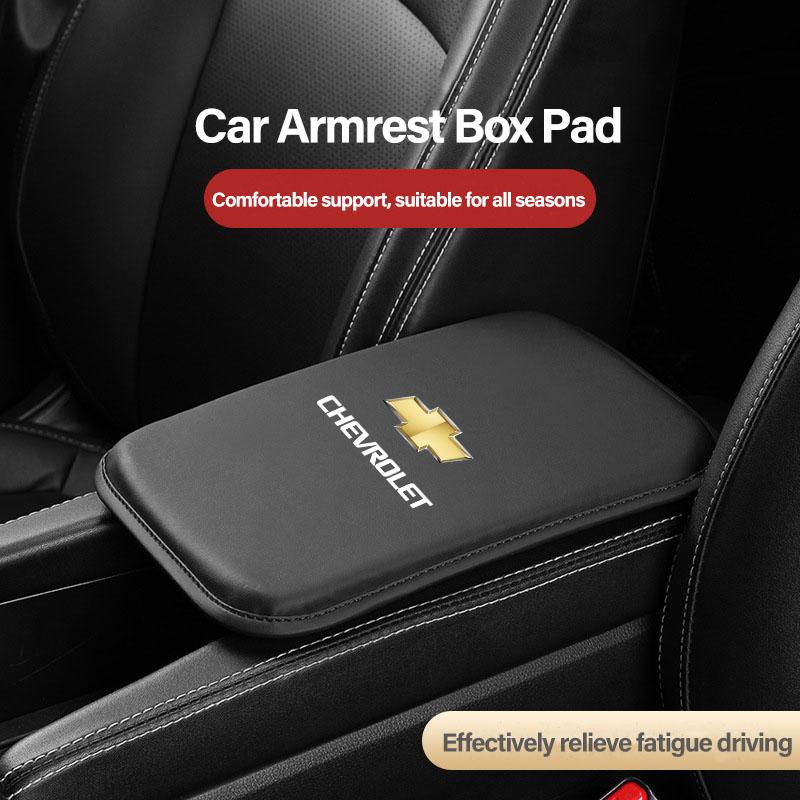 AABHJ1 Leather Car Armrest Box Pad Auto Armrest Mat High Quality Accessorie For Chevrolet Spark Captiva Cruze Tracker Epica SS Z71 Aveo