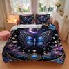 3pcs Celestial Butterfly Print Duvet Cover Set, Cover For Bedroom Guest Room (1 Duvet Cover + 2 Pillowcase, Without Quilt),  yy250922228