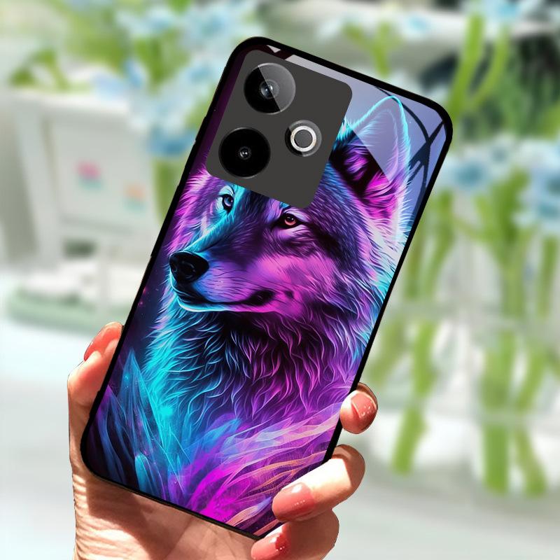 Чехол для Realme GT7 5G Новый модный чехол-бампер из закаленного стекла Жесткий ПК чехол для телефона для Realme GT 7 Fundas Ударопрочный корпус