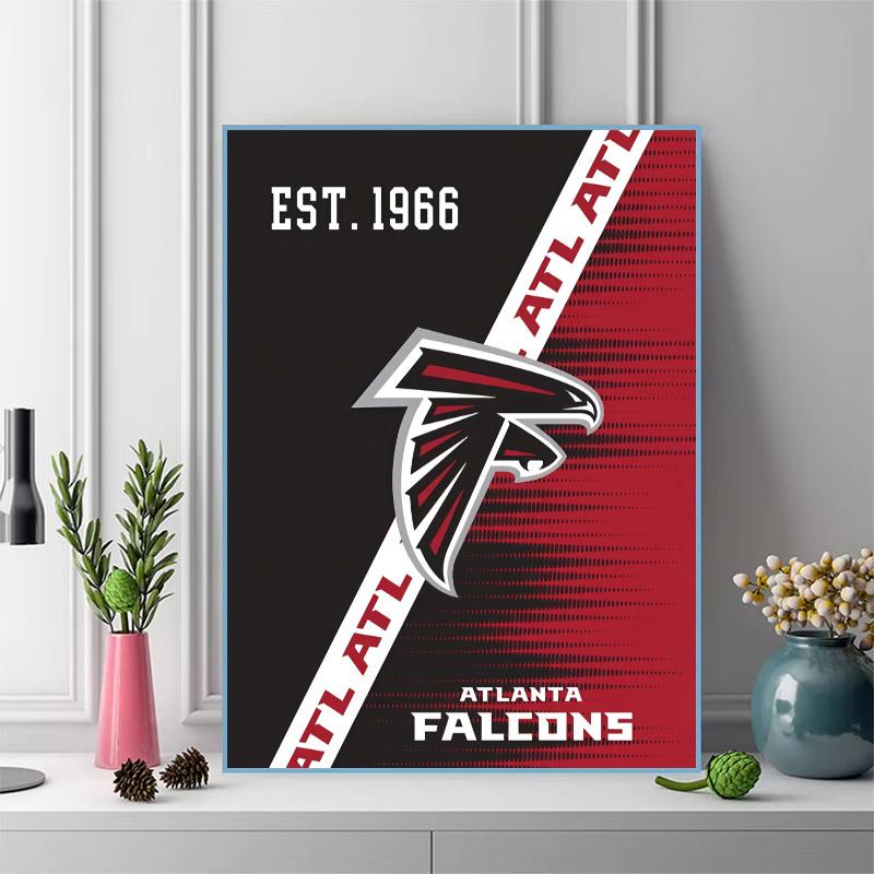 Atlanta Falcons 100% Round Full Drill 5D DIY Diamond Painting Embroidery Cross Stitch Rhinestone Décor