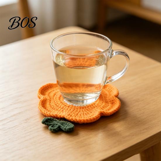 Scratch Resistant Coaster Crochet Flower Coasters, Handmade Knitted Heat Cup Mats Table Placemats, DIY Kit Decorative Doilies for Tabletop Protection,