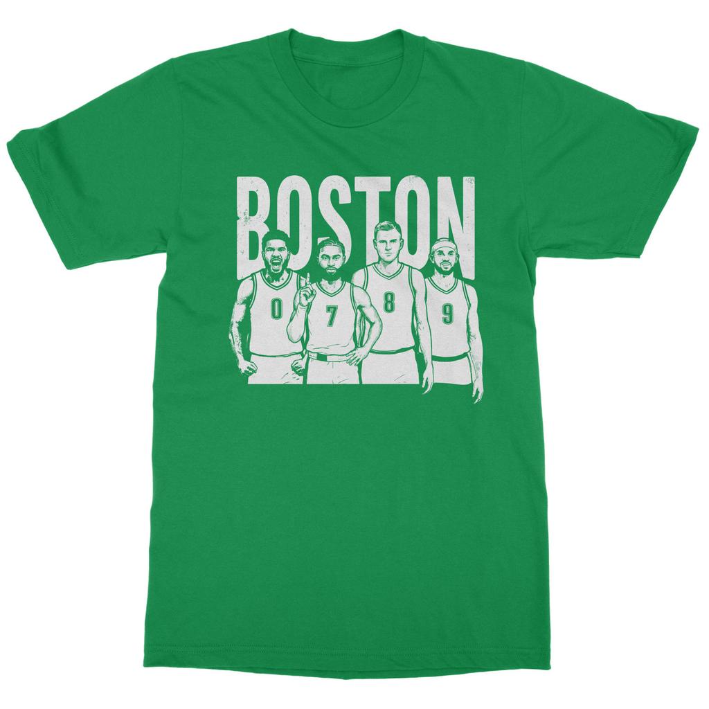 Boston Inspired Team Graphic Hoops Tribute Unisex T-Shirt