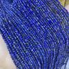 2-4 мм Натуральный Афганский Граненый Лазурит Круглые Рассыпные Бусины для Рукоделия DIY Браслетов Украшений