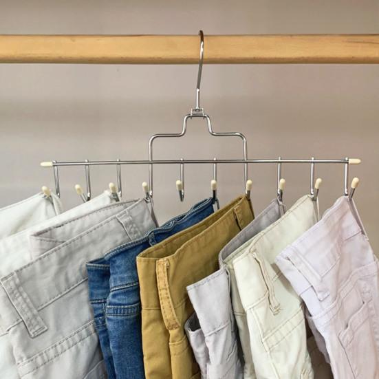 Вешалка для ремня с 10 крючками из нержавеющей стали, противоскользящая, с большой грузоподъемностью