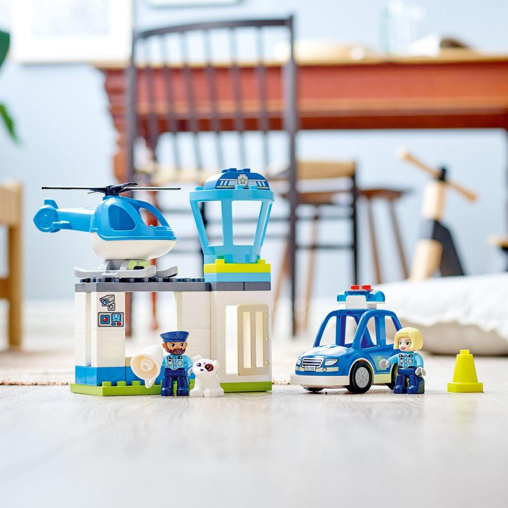 LEGO Duplo Duplo City Police Station Helicopter 10959 Toy Block Present Infant Baby Police Police Station Helicopter Boys Girls 2 Years Old and Up