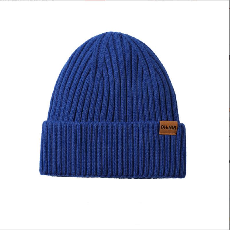 9 цветов Кепка мужская и женская осень-зима колледж бархатный стиль ветрозащитная и теплая однотонная вышитая вязаная шапка