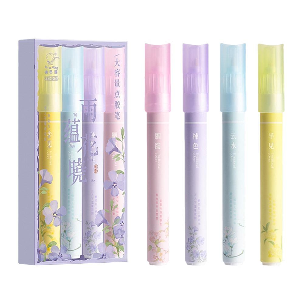 4 шт. DIY скрапбукинг липкая клеевая ручка цветные клеевые стержни прочная точечная клеевая ручка для школы и офиса