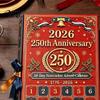 Коллекция акриловых украшений 2026 Щелкунчик Адвент-календарь, 24-дневный ретро-набор с фигурками солдат, 2D рождественский party supply, плоская елка