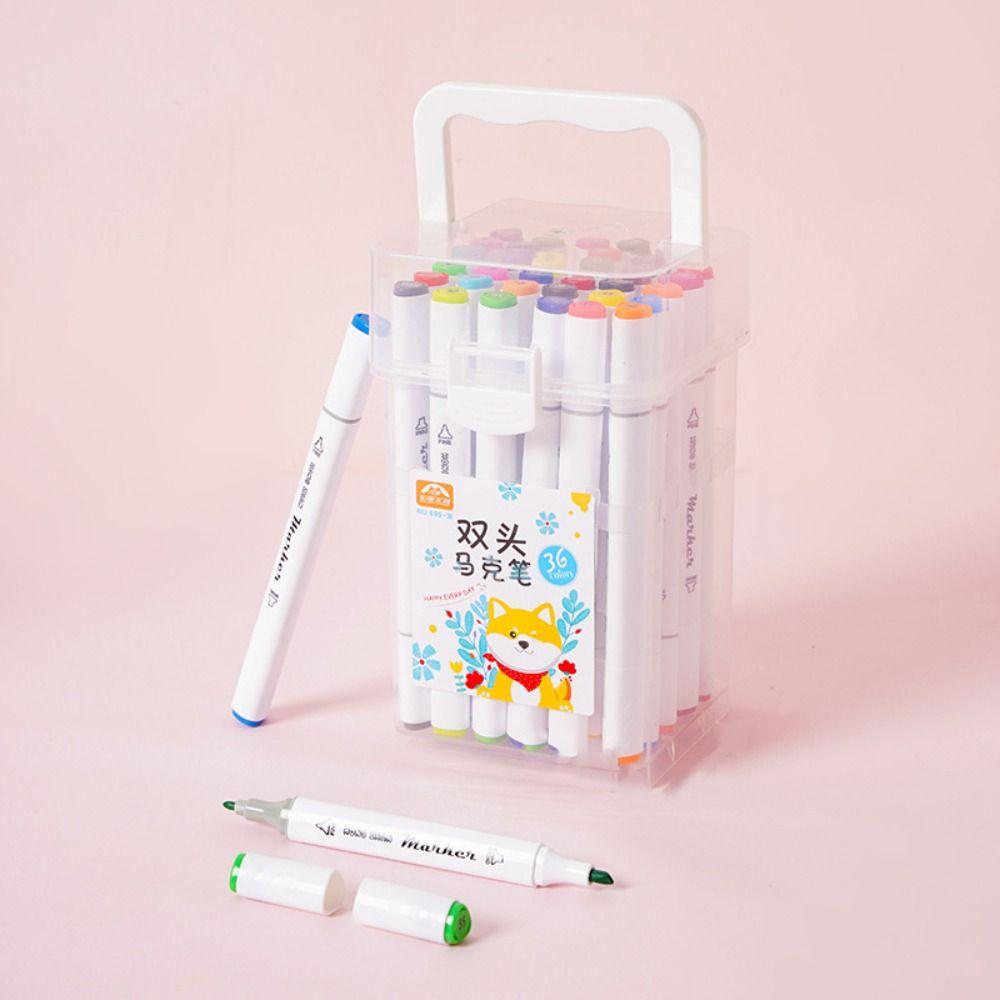 Нетоксичные 12/24/36 цветов маркеры на водной основе цветные ручки для рисования художник