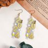 European and American New Year jewelry Internet celebrity creative party style 1111 digital yellow earrings, street tide acrylic earrings