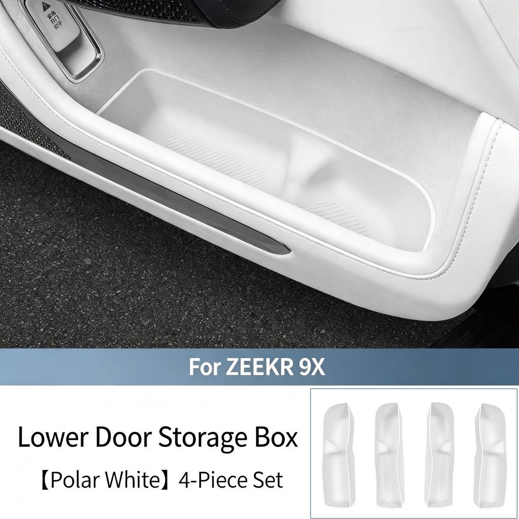 For ZEEKR 9X Car Door Storage Compartment, Door Slot, Interior Trim Accessories, Vehicle Silicone Fittings F2