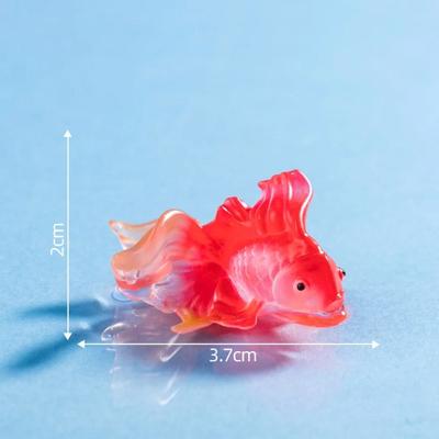 1 шт. Миниатюрная фигурка золотой рыбки из смолы для украшения аквариума, мини-цветная имитация золотой рыбки, микро-пейзаж, товары для питомцев