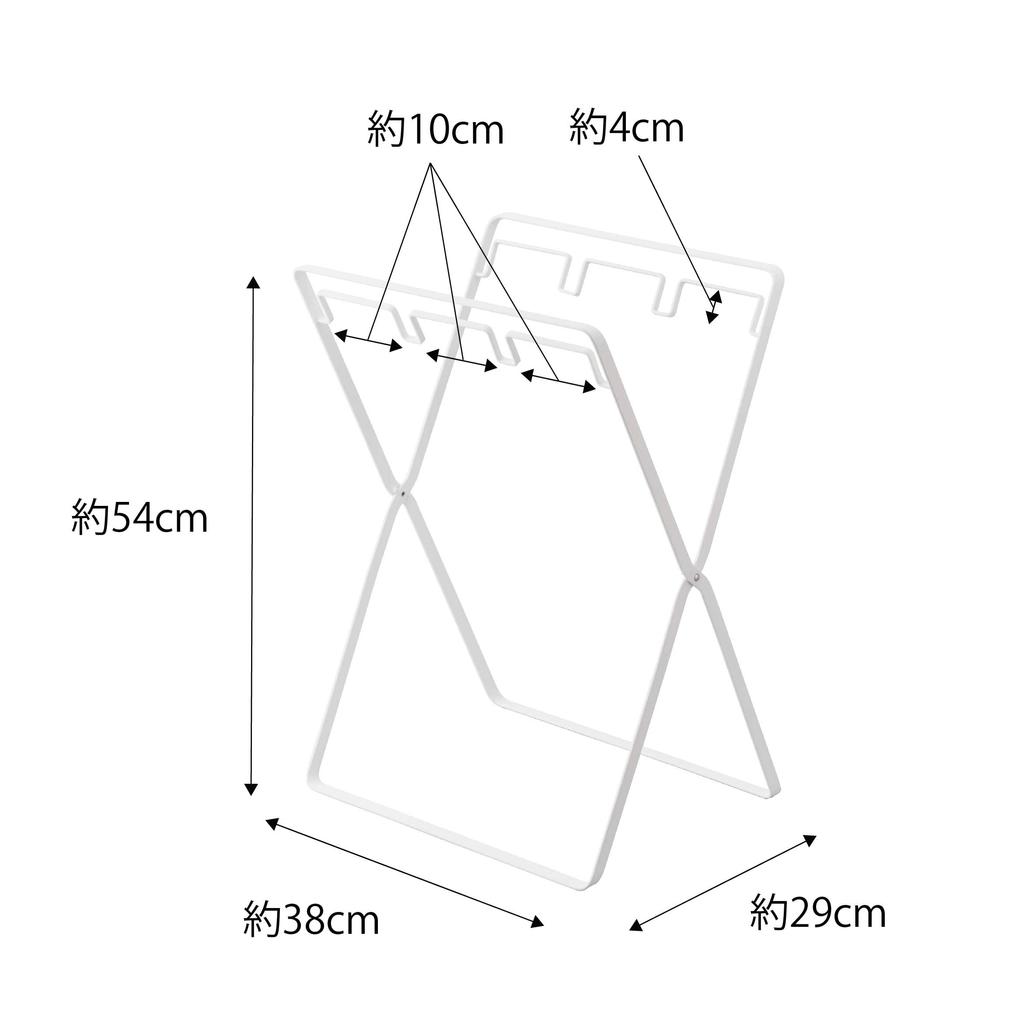 Yamazaki Jitsugyo 5714 Пластиковые пакеты 3 ряда 45 л Стойка для мусорных мешков Белый Ш38хГ29хВ54см Башня Разделение Мусорное ведро Стойка для пластиковых пакетов 5714 и Прибл.. (Когда