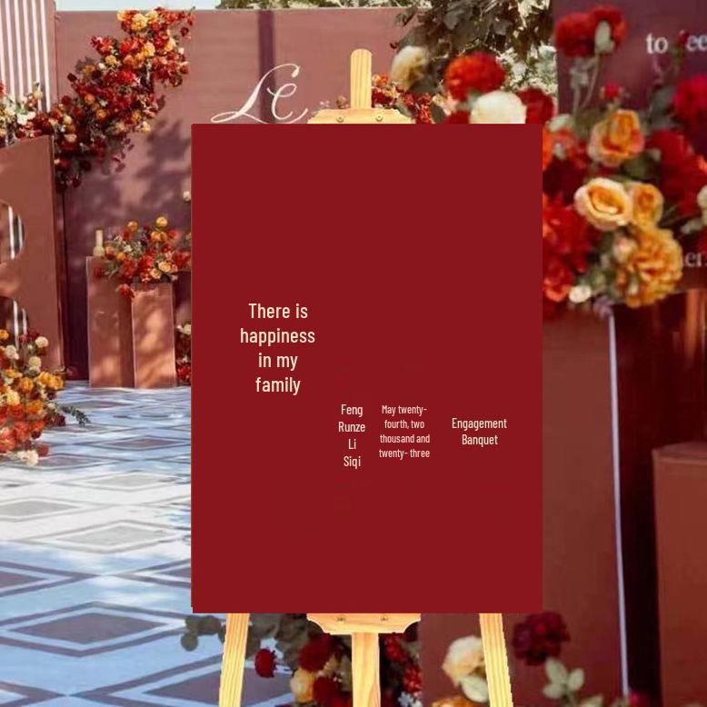 Индивидуальная свадебная церемония Приветственный знак: Направленный декор для помолвки с водным фоном