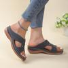 New Comfort Soft Platform Slippers Women Crystal Casual Med Heels Summer Slides Shoes Woman Plus Szie Light Non-Slip Flip Flops