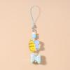 Cute Resin Bee keychain Women Girls Bowknot Key Ring Pendants for Handbag Charms DIY Key Chain Jewelry Gifts
