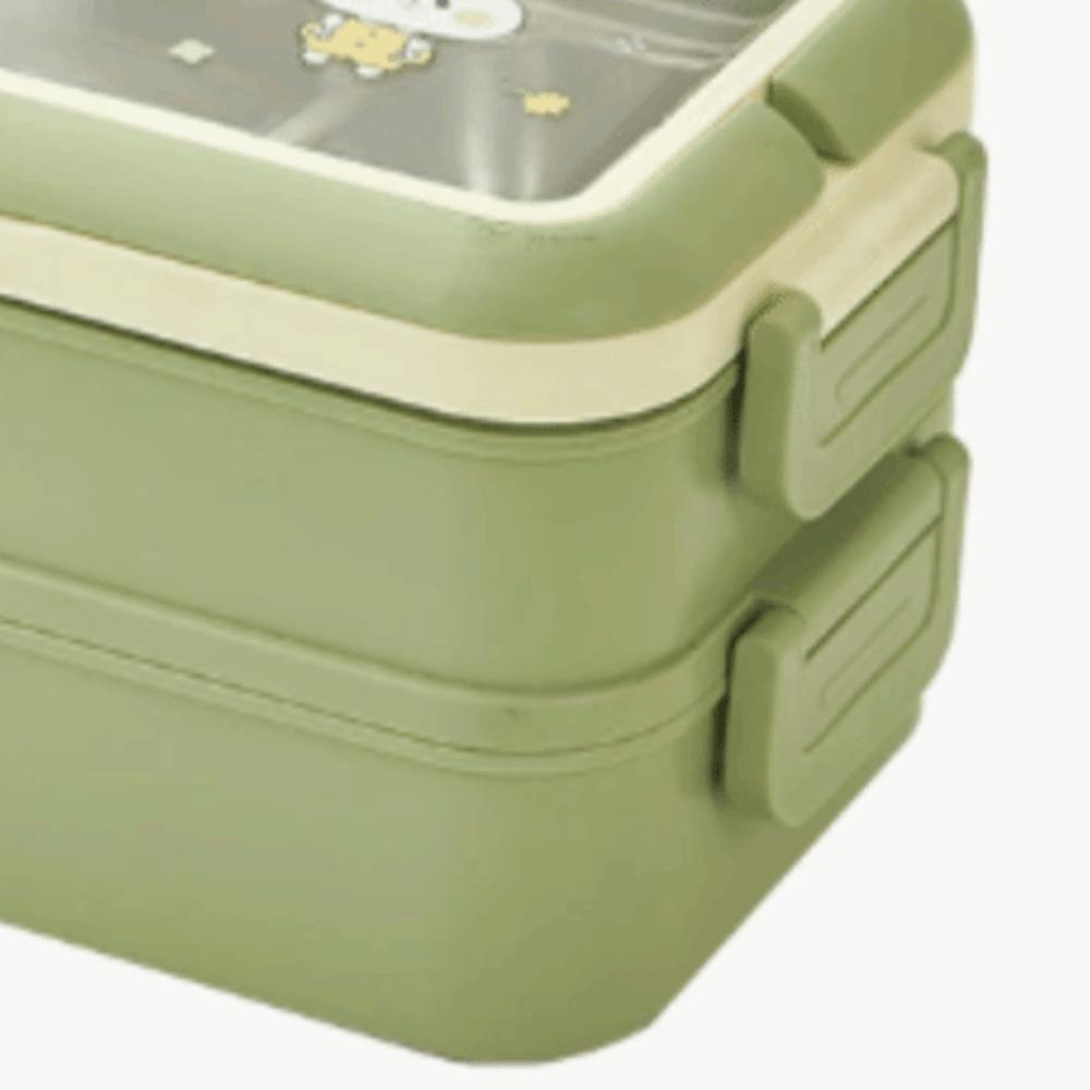 2 Layer Lunch Storage Container Stainless Steel Food Container Compartment Lunch Box For Picnics