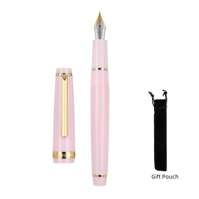 Jinhao 82 авторучка ярких цветов с золотой отделкой, акриловый корпус, тонкое перо для написания каллиграфической подписи