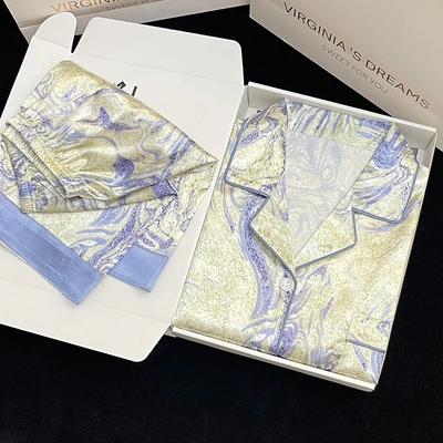 Пижамы женские с принтом летние пижамы новые короткие женские домашние костюмы