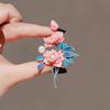National Style Peony Brooch Women'S High-End Temperament Enamel Color Pin High-End Corsage Coat Hanfu Cheongsam Accessories